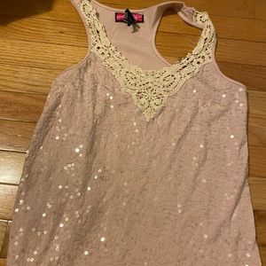 Pink sequin top